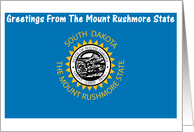 South Dakota - The Mount Rushmore State - Flag - Souvenir Card