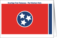 Tennessee - The Volunteer State - Flag - Souvenir Card