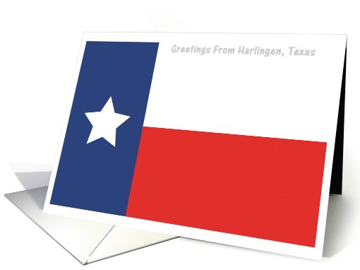 Texas - City of Harlingen - Flag - Souvenir card (564730)