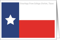 Texas - City of College Station - Flag - Souvenir Card