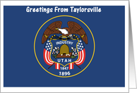 Utah - City of Taylorsville - Flag - Souvenir Card
