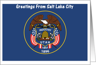 Utah - City of Salt Lake - Flag - Souvenir Card