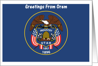 Utah - City of Orem - Flag - Souvenir Card