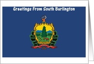 Vermont - City of South Burlington - Flag - Souvenir Card