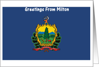 Vermont - City of Milton - Flag - Souvenir Card