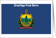 Vermont - City of Barre - Flag - Souvenir Card