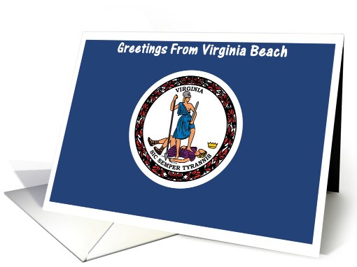 Virginia - City of Virginia Beach - Flag - Souvenir card (565424)