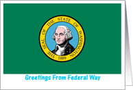 Washington - City of Federal Way - Flag - Souvenir Card
