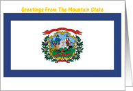 West Virginia - The Mountain State - Flag - Souvenir Card