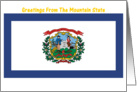 West Virginia - The Mountain State - Flag - Souvenir Card