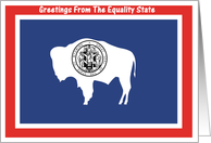 Wyoming - The Equality State - Flag - Souvenir Card