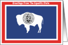 Wyoming - The Equality State - Flag - Souvenir Card