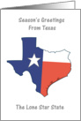 Christmas - Season’s Greetings From Texas - Blank Card