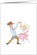 Square Dancing - Blank Card