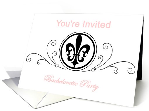Fleur de lis - Invitation - Bachelorette Party - Blank card (567279)