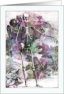 Halloween Skeleton & Cherub card