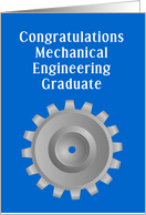 Mechanical Engineering Gear Graduation Card