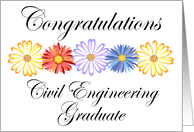 Civil Engineering Graduate Flowers card