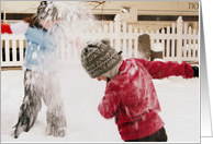 Snow ball fight card