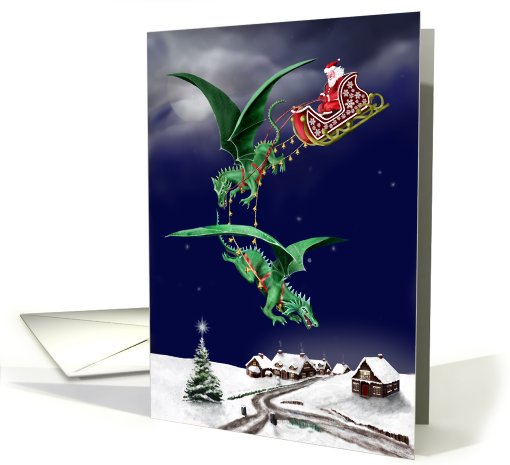 Santa's Dragon Sleigh card (539808)