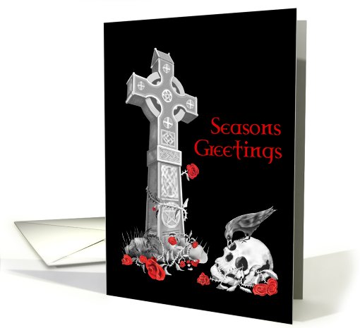 Gothic Christmas Card on Black card (539814)