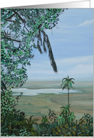 Ngorongoro crater - an oil painting of the crater in Africa card