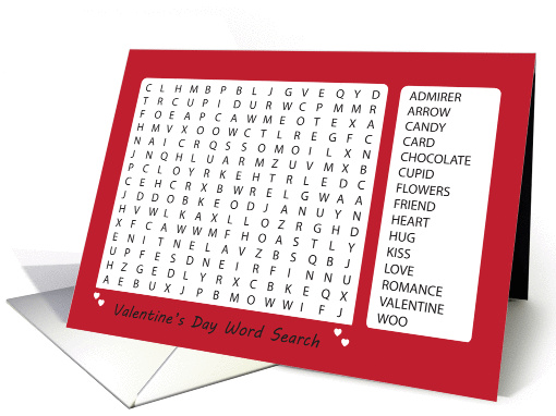 Valentine's Day Word Search card (1275362)