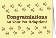 Pet Adoption Congratulations card