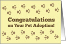 Pet Adoption Congratulations card