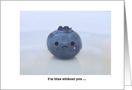 Blue Without You - Miss You card