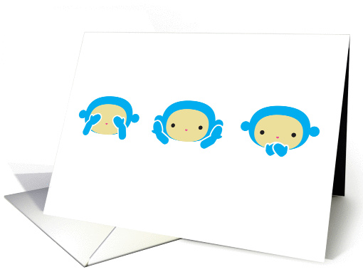 Three Wise Monkeys card (936755)