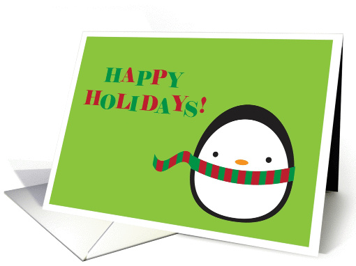 Happy Holidays Penguin card (993517)