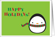 Happy Holidays Penguin card