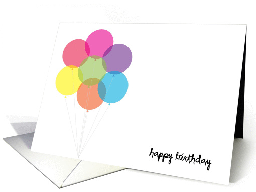 Happy Birthday - Balloons card (994951)
