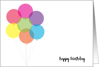 Happy Birthday - Balloons card