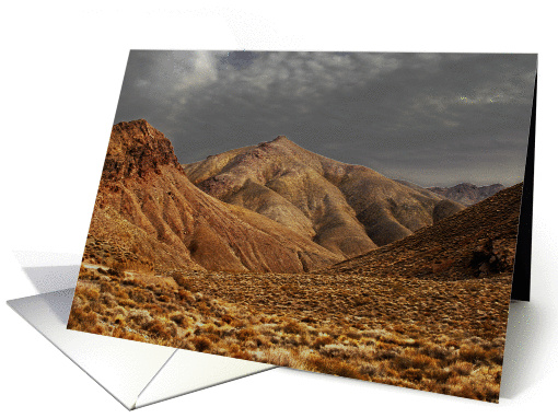 Titus Canyon Road landscape, solarized card (892131)