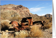 Car in ghost town of Leadfield, CA card