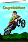 Congratulations motor cycle card. card
