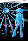 party girl birthday card. card