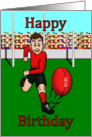 Happy birthday footballer. card