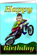 Birthday Moto X Rider card