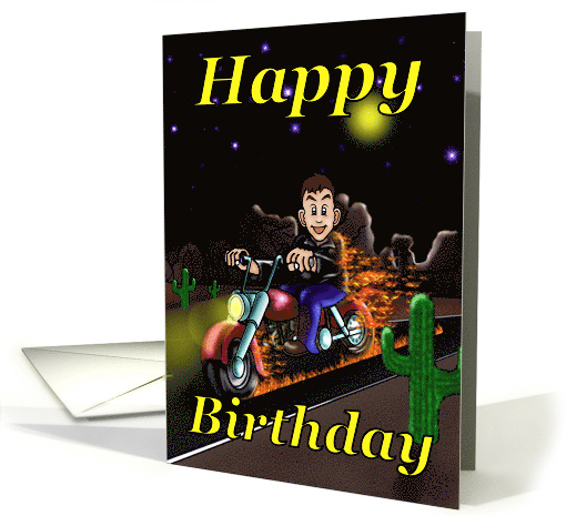 Birthday for Him - Motorcycle rider card (548134)
