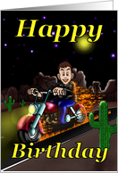 Birthday for Him - Motorcycle rider card