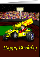 Sprint racer birthday card