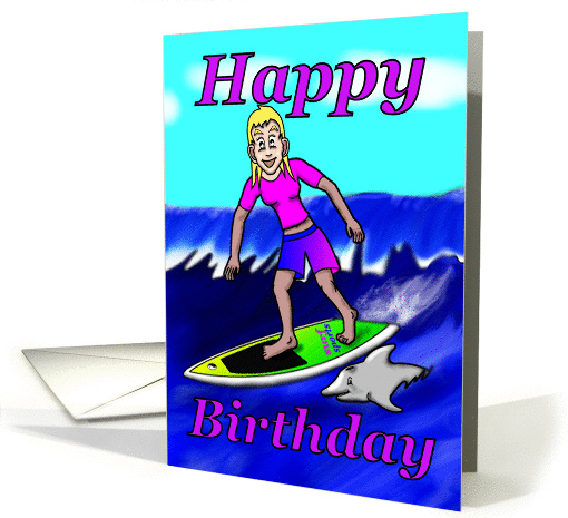 Surfer girl card (551793)