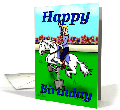 Birthday Equestrian horse card (700422)