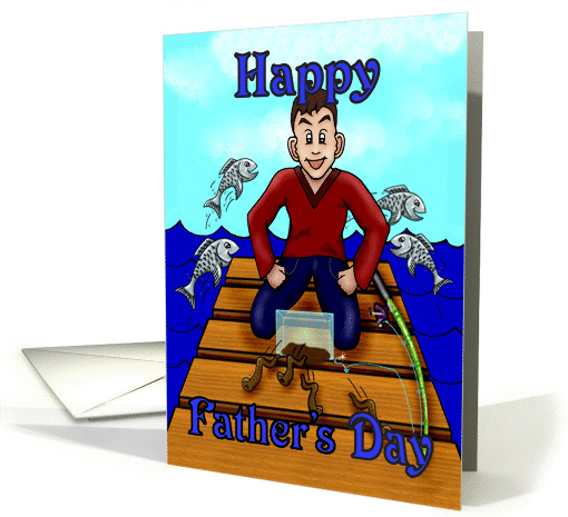 Fisherman Father's day card (702458)