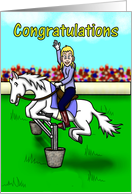 Congratulations horse riding card. card