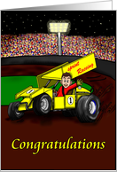 Congratulations racing card. card