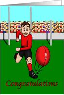 Congratulations footballer. card